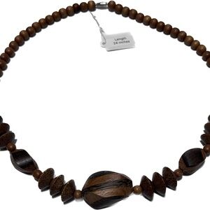 Vintage African-inspired Wooden Necklace